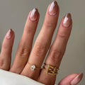 Almond Acrylic Press-on Nails – Brown Gradient 30pcs