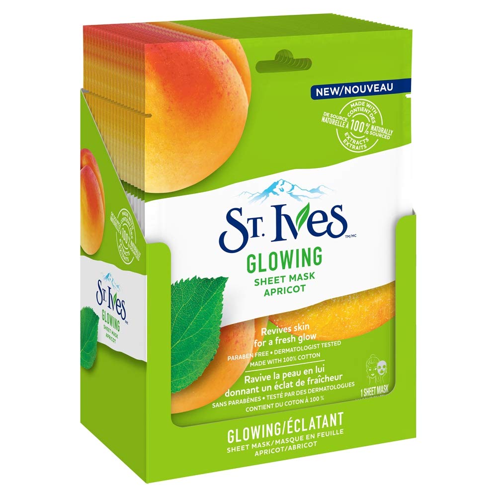 St. Ives Apricot Glow Sheet Mask, 6-Pack
