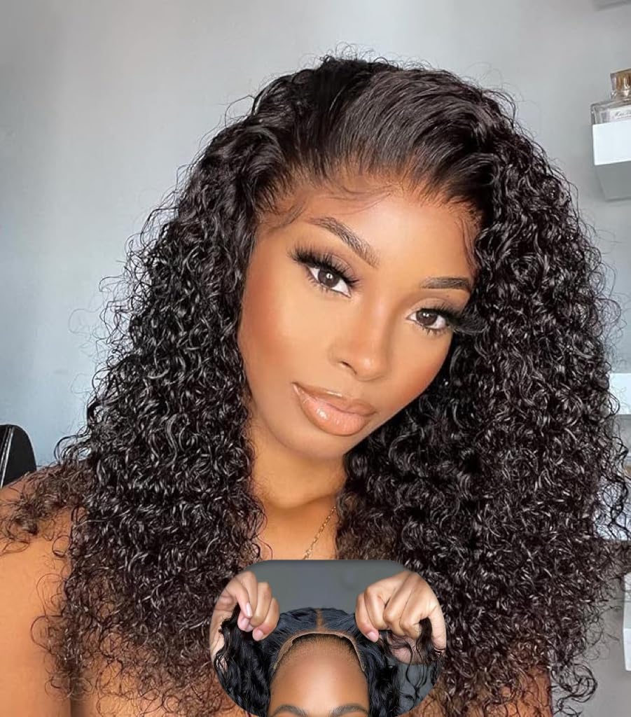 EasyWear Pre-Plucked HD Lace Curly Wig 18 Inch