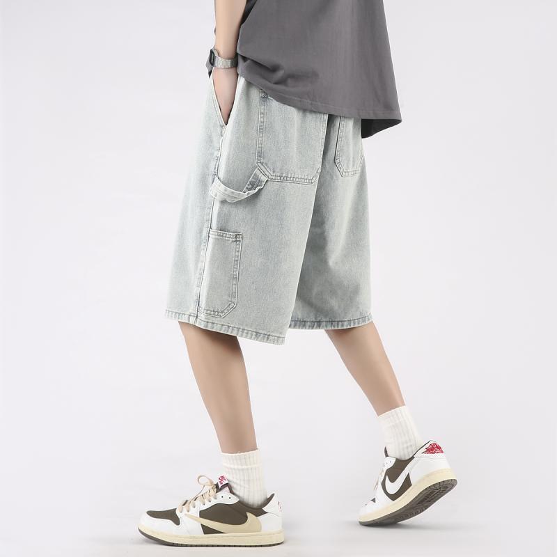 Stylish Men's Distressed Denim Shorts - Summer Vintage