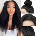 360 Kinky Straight HD Lace Human Hair Wig - 16 Inch