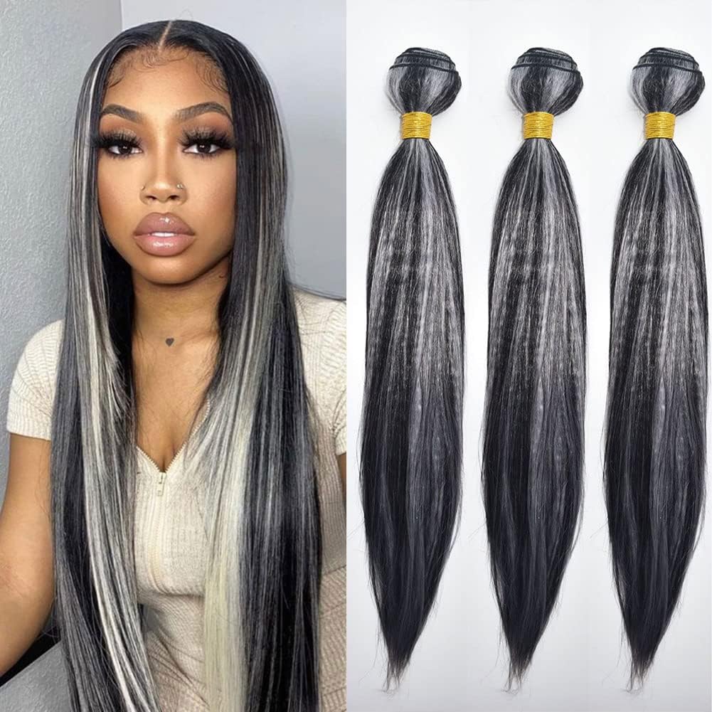 Peenoll P1B Grey Virgin Hair Weave Bundle
