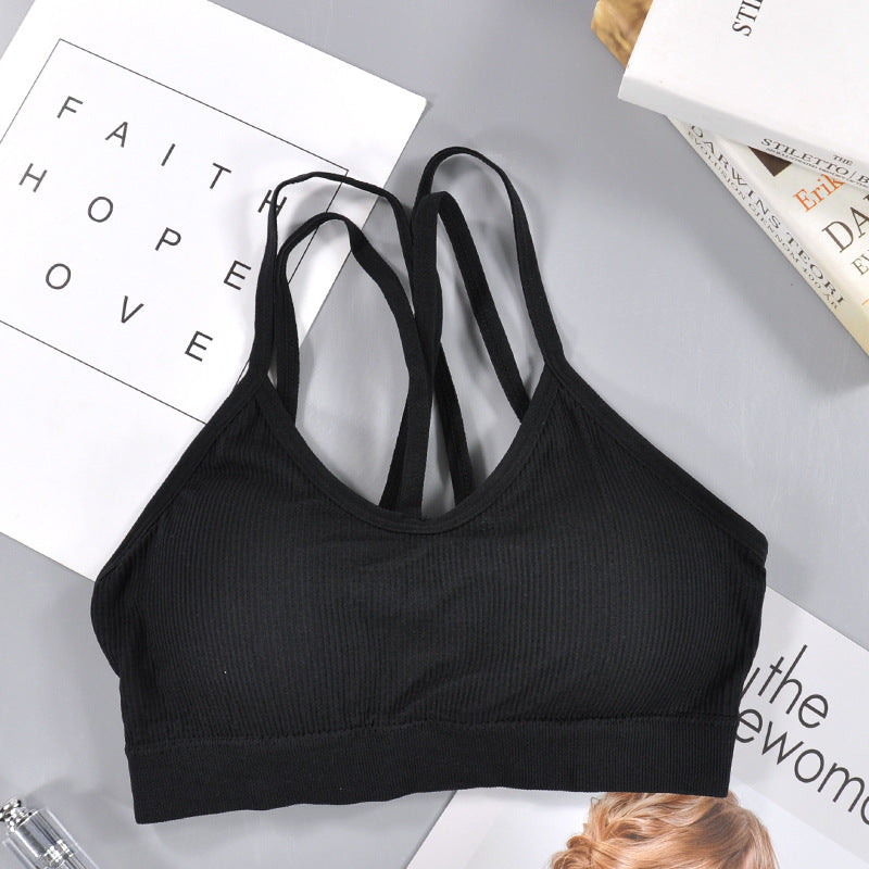 Thin Strap Cross Back Bra