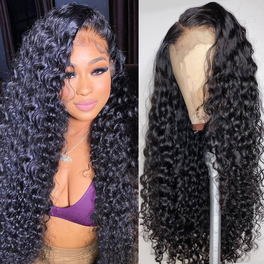 Natural Wave 4X4 Lace Front Wigs 180% Density