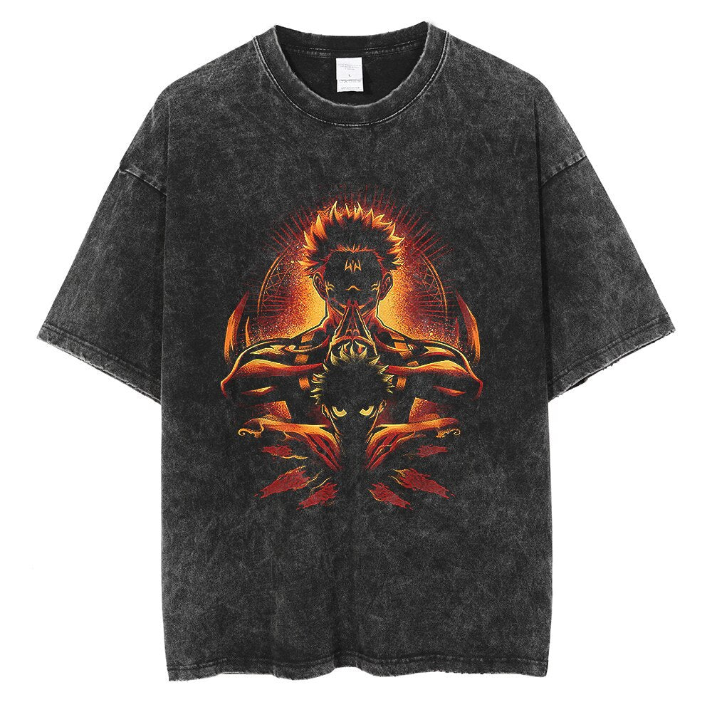 Urban Anime Graphic Tee - Retro Summer Style