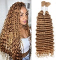 Deep Curl Mixed Fiber Braiding Bundles - Human-Synthetic Blend, No Weft, 160g