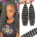 Salt & Pepper Deep Wave Braiding Hair 18" Bundle