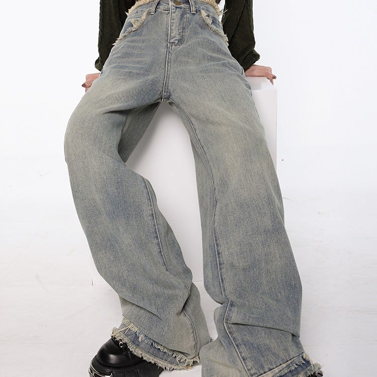 American Chic High-Waist Straight Jeans
