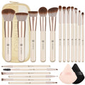 HEYMKGO Pro 18pc Makeup Brush Kit with Travel Case