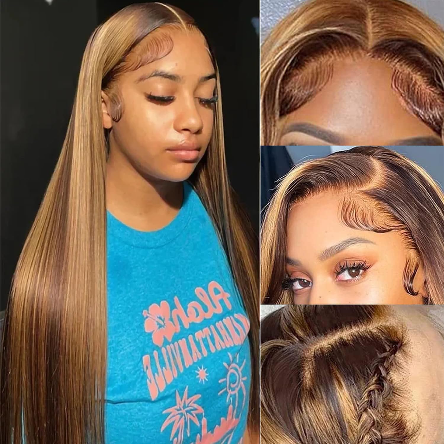 Ombre Bliss Lace Front Human Hair Wig 26inch