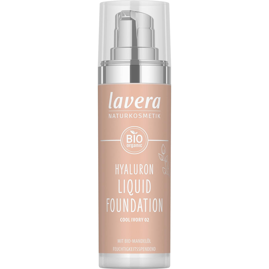 Lavera Cool Ivory Liquid Foundation - Hyaluronic & Almond Oil - 1 Fl Oz