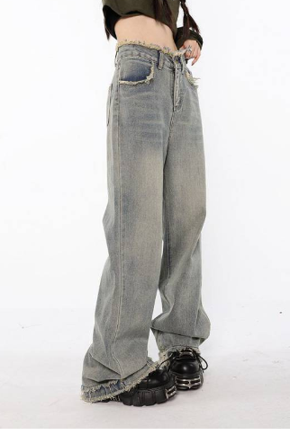 American Chic High-Waist Straight Jeans