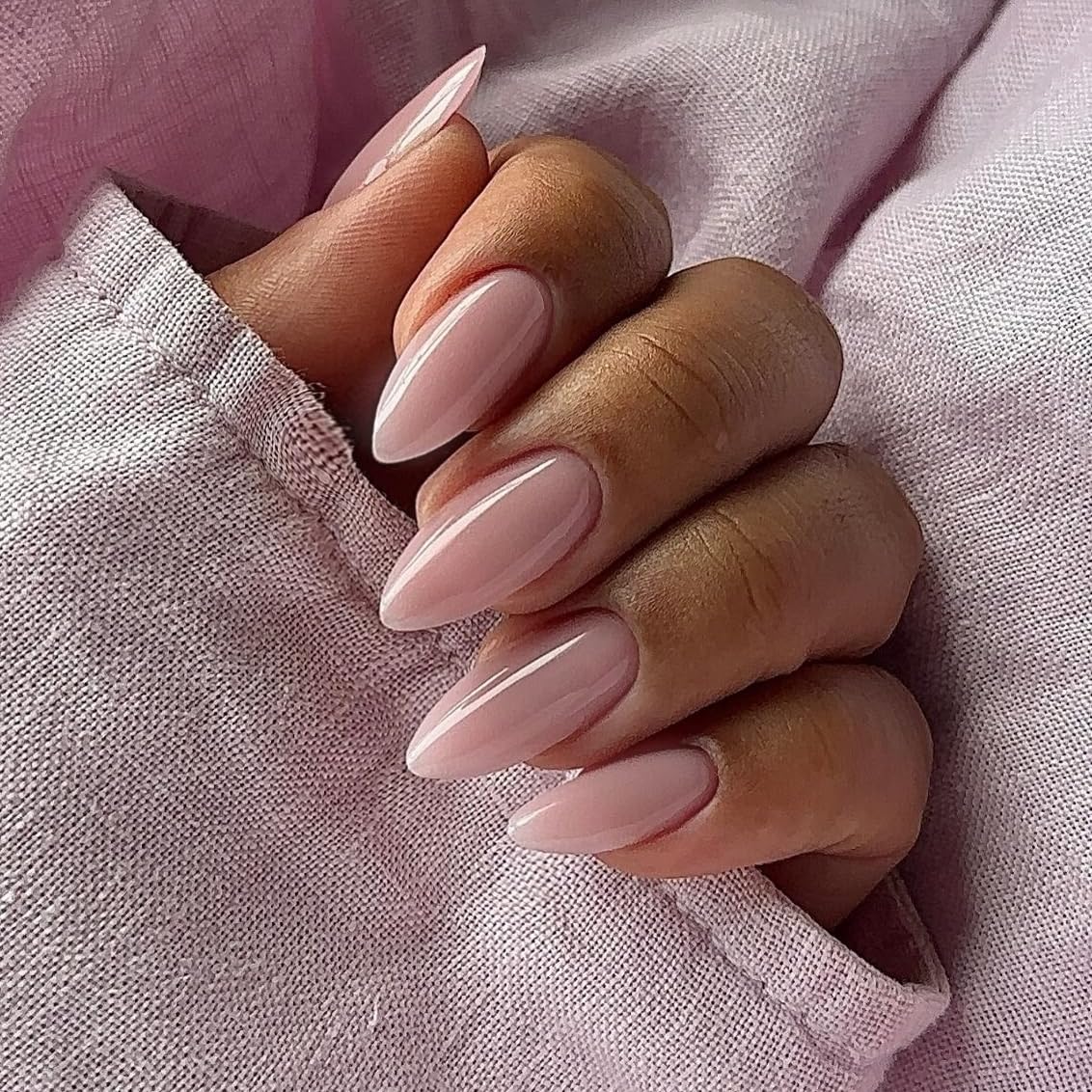 Chic Almond Chrome Press-On Nails