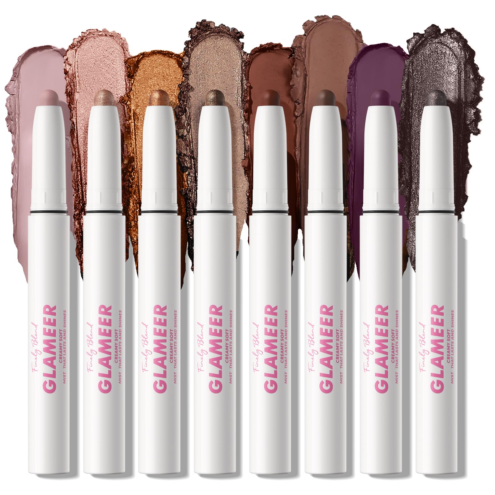 GLAMEER Vibrant 8-Color Eyeshadow Stick Set