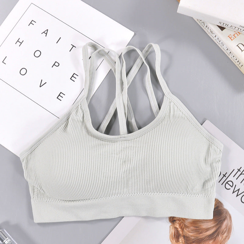Thin Strap Cross Back Bra