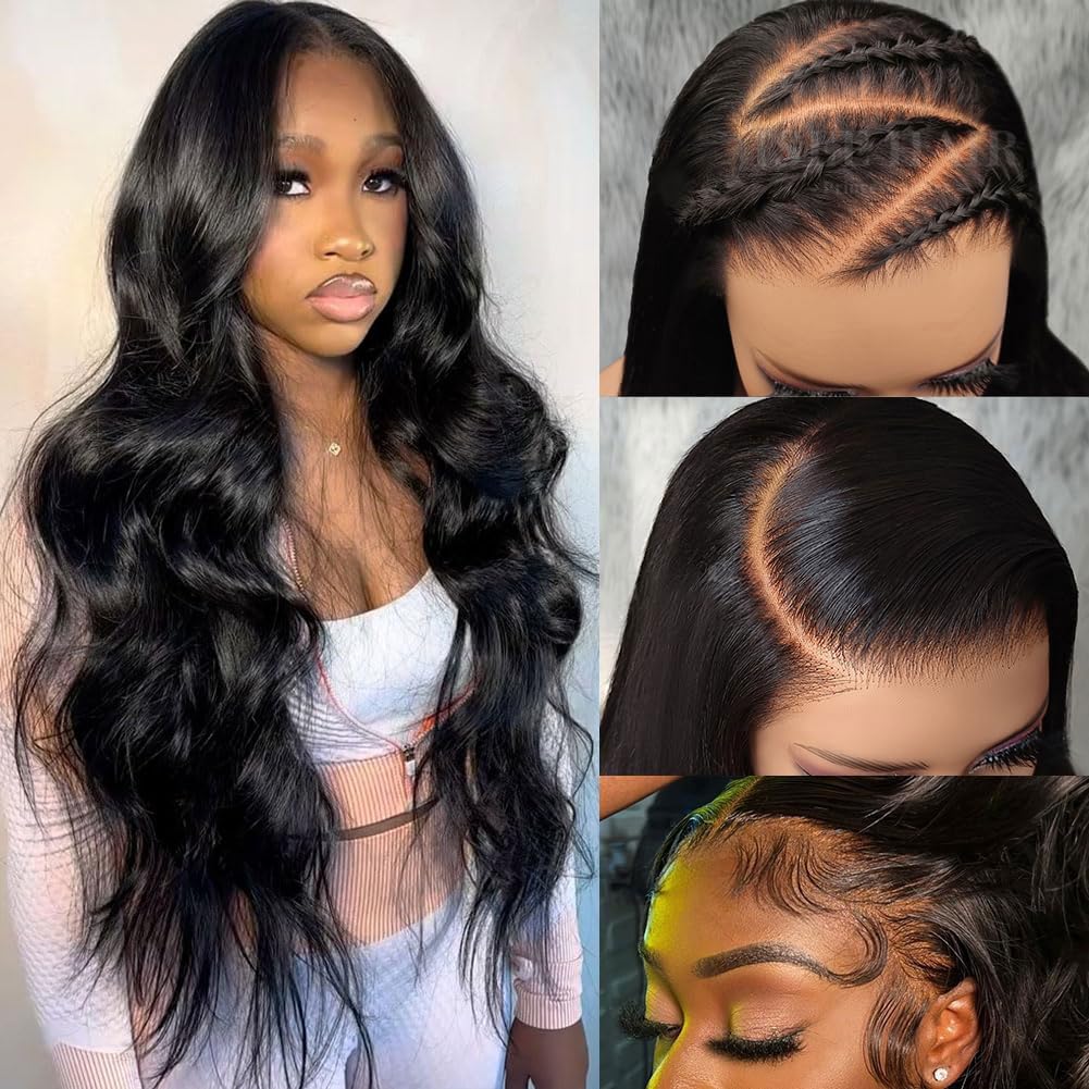 VIPbeauty 13x6 Body Wave Transparent Lace Human Hair Wigs 20 Inch