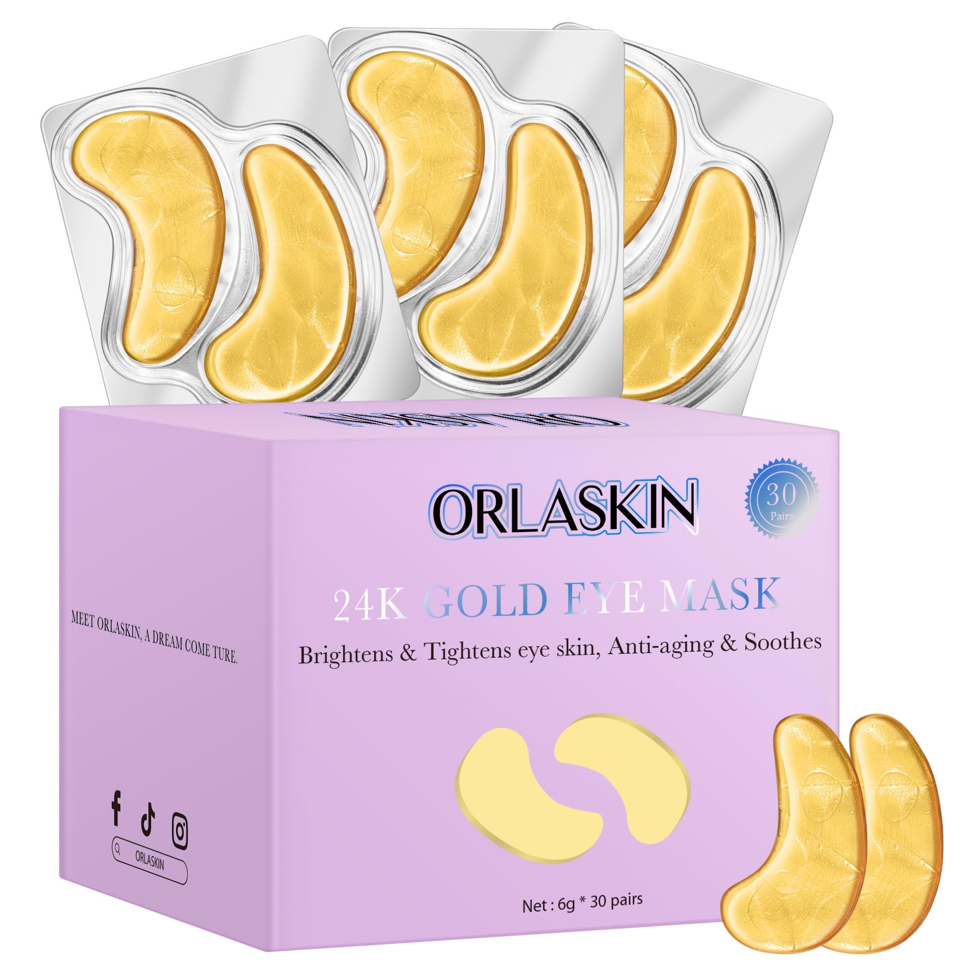 LuxeGold 24K Eye Revive Masks