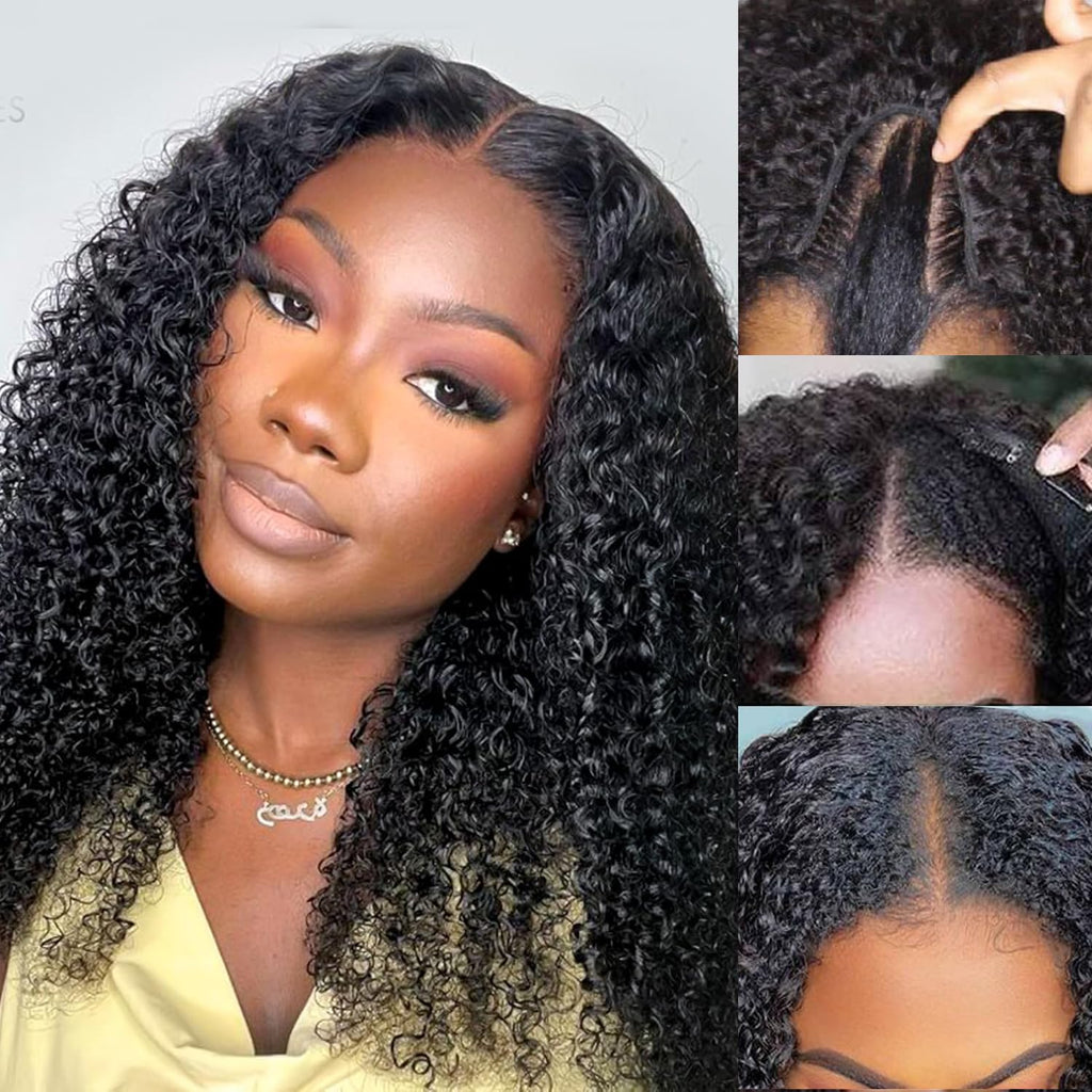 Curly U-Part Human Hair Wig 14 Inch