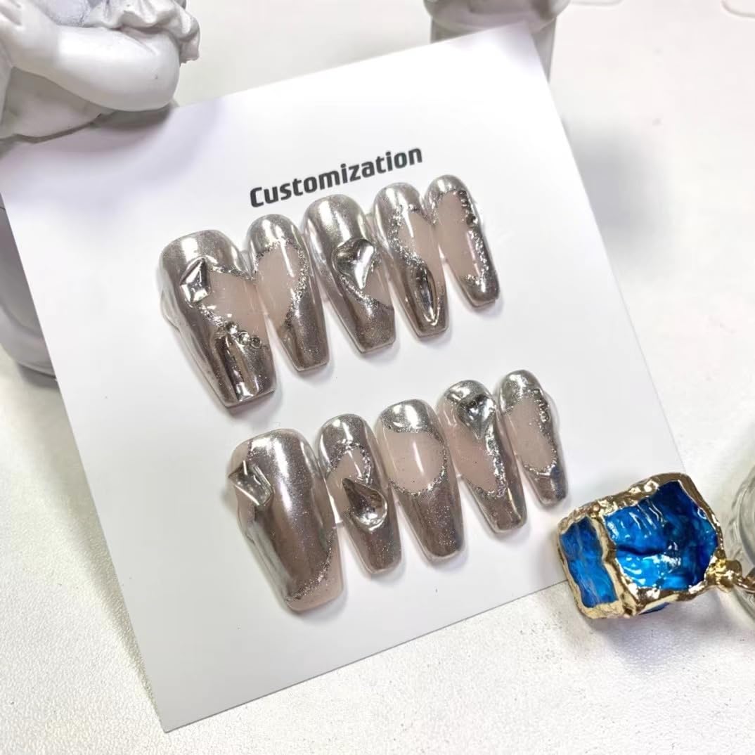 Cherised Charms 3D Squoval Press-On Nails
