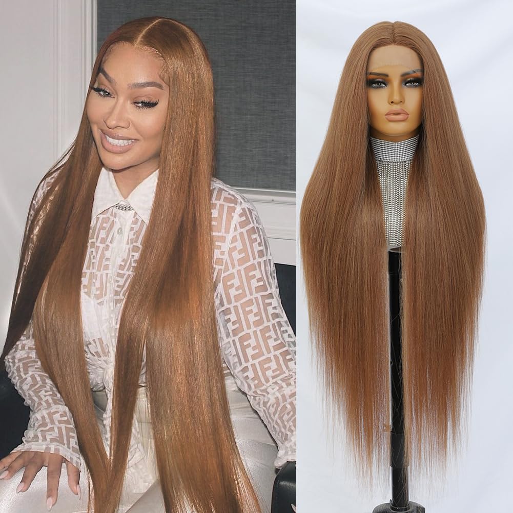 Felek 40" Honey Blonde Straight Lace Wig