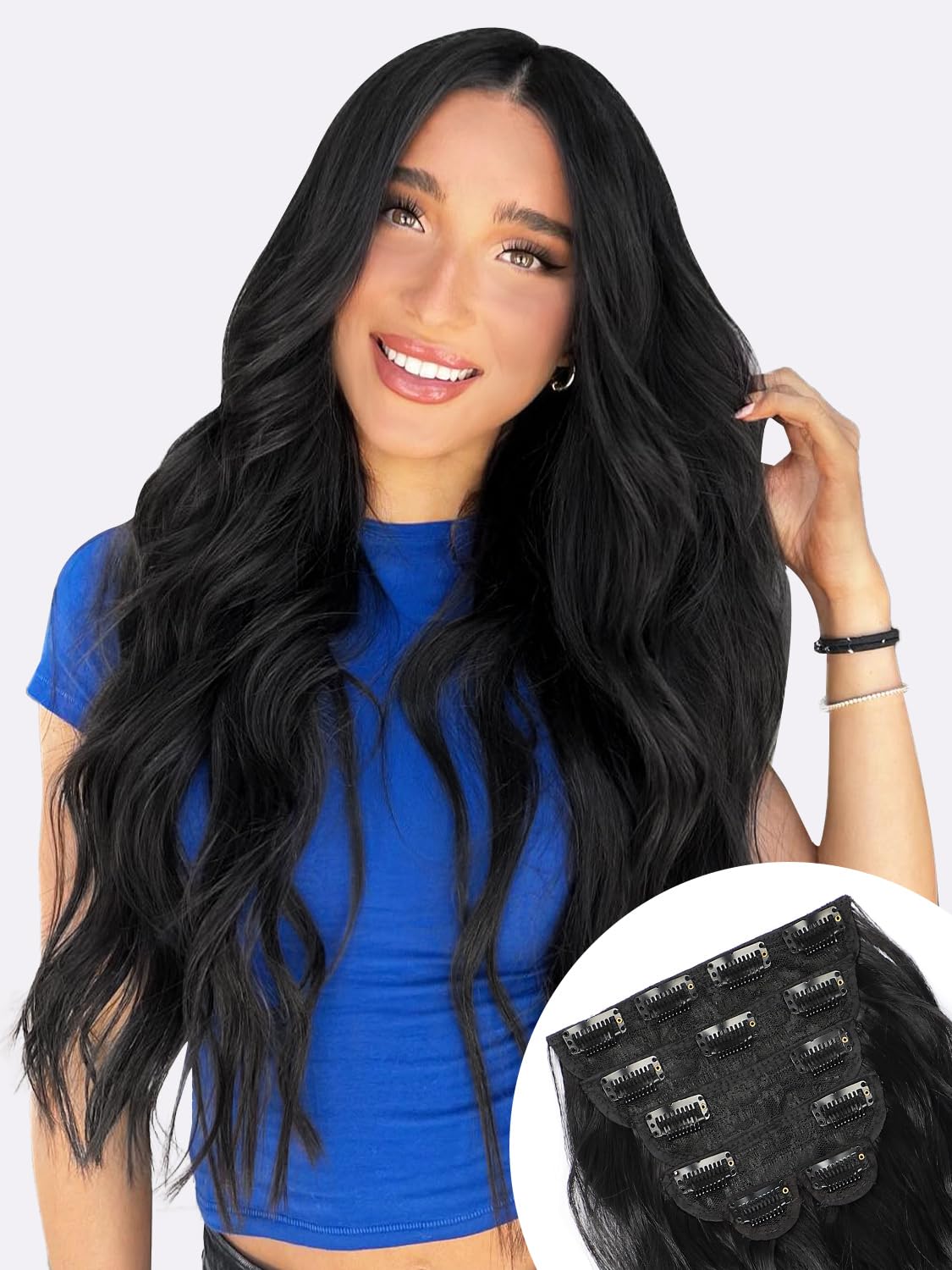 VOLIX 6-Piece Wavy Hair Extensions