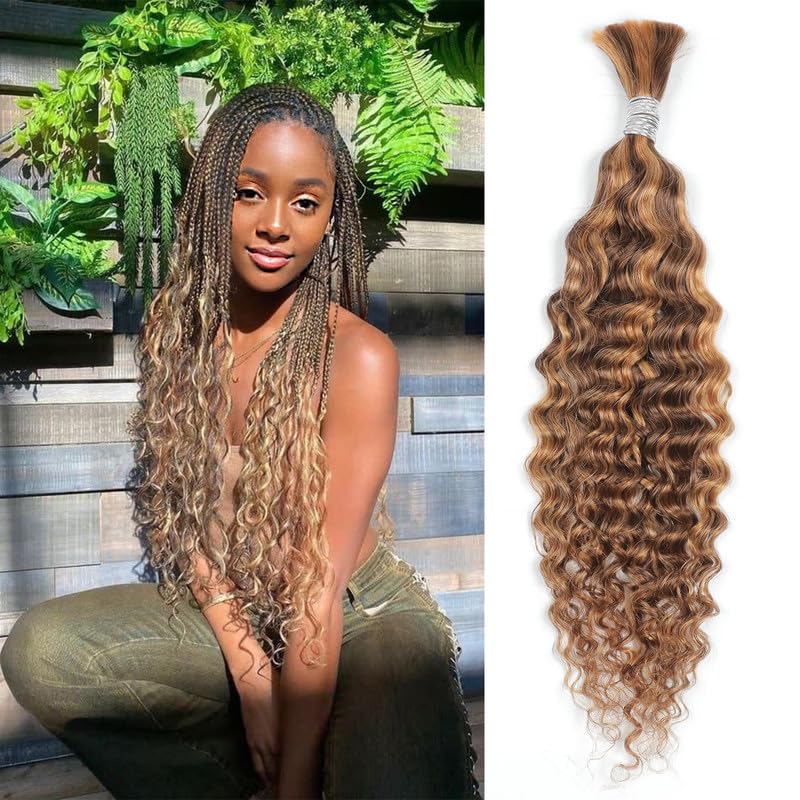 Water Wave Human Hair for Braiding 18inch 4/27#