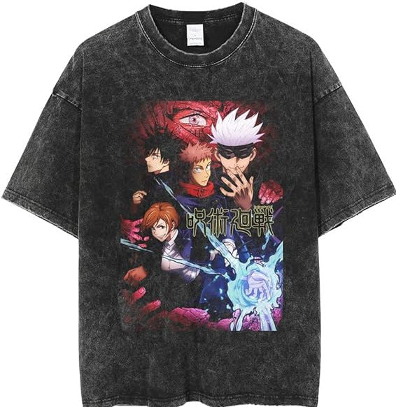 Urban Anime Graphic Tee - Retro Summer Style
