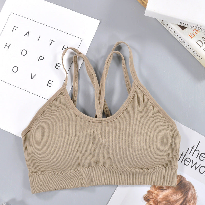Thin Strap Cross Back Bra