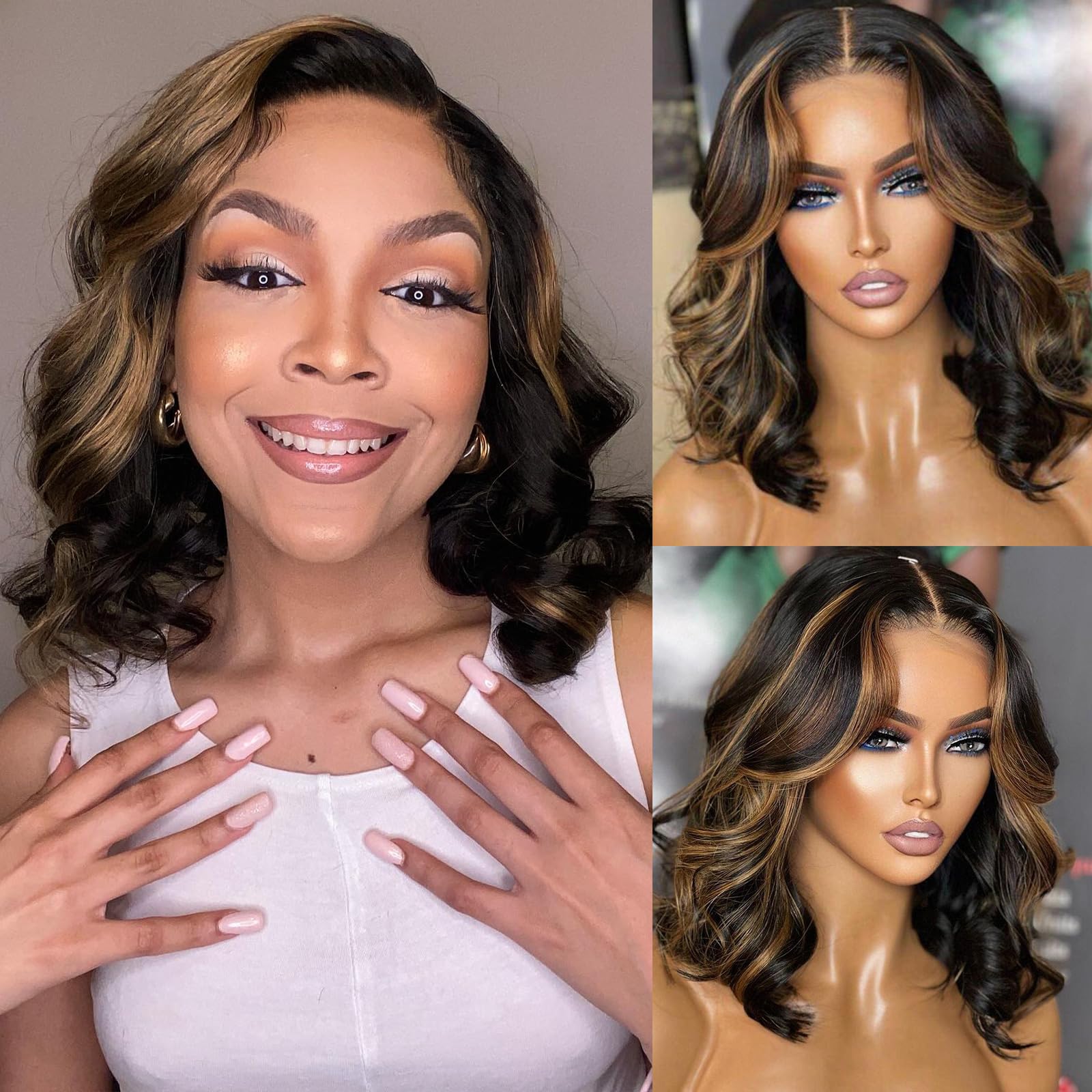 Chic Highlight Body Wave Lace Front Wig