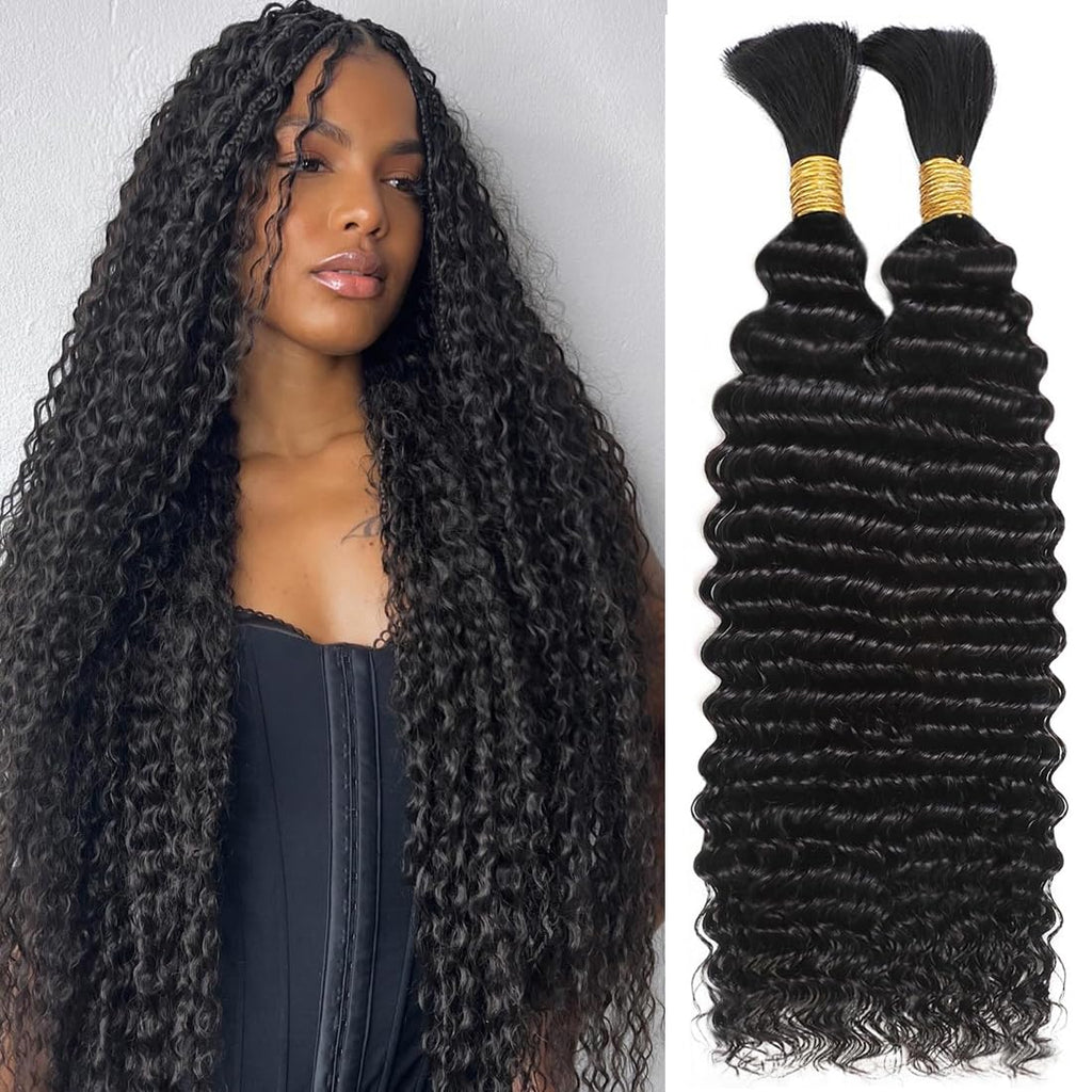 Deep Wave Braiding Hair Bundles 110g