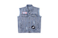 Chic Washed Denim Vest Jacket