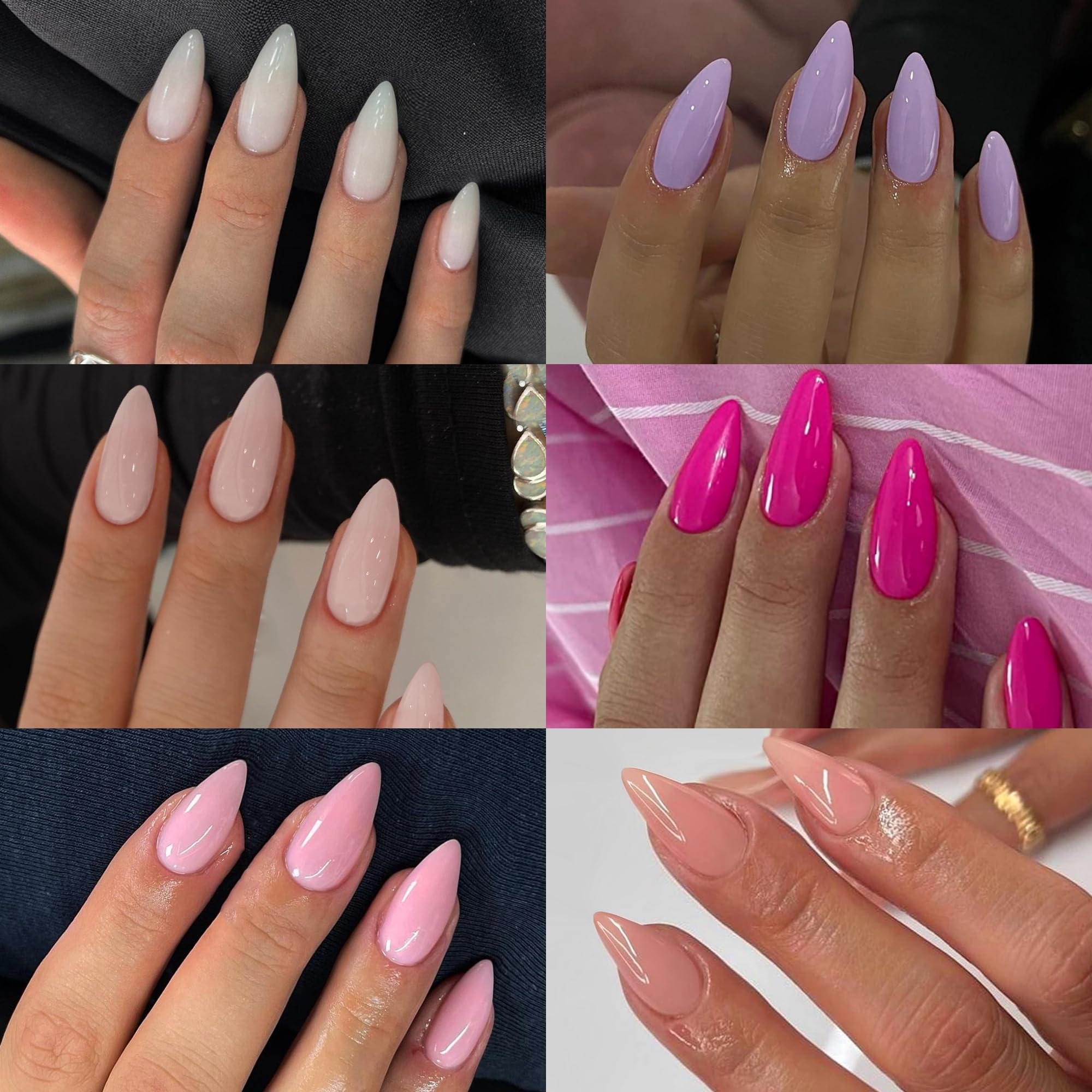Chic Almond Press On Nail Kit - 144 Pcs