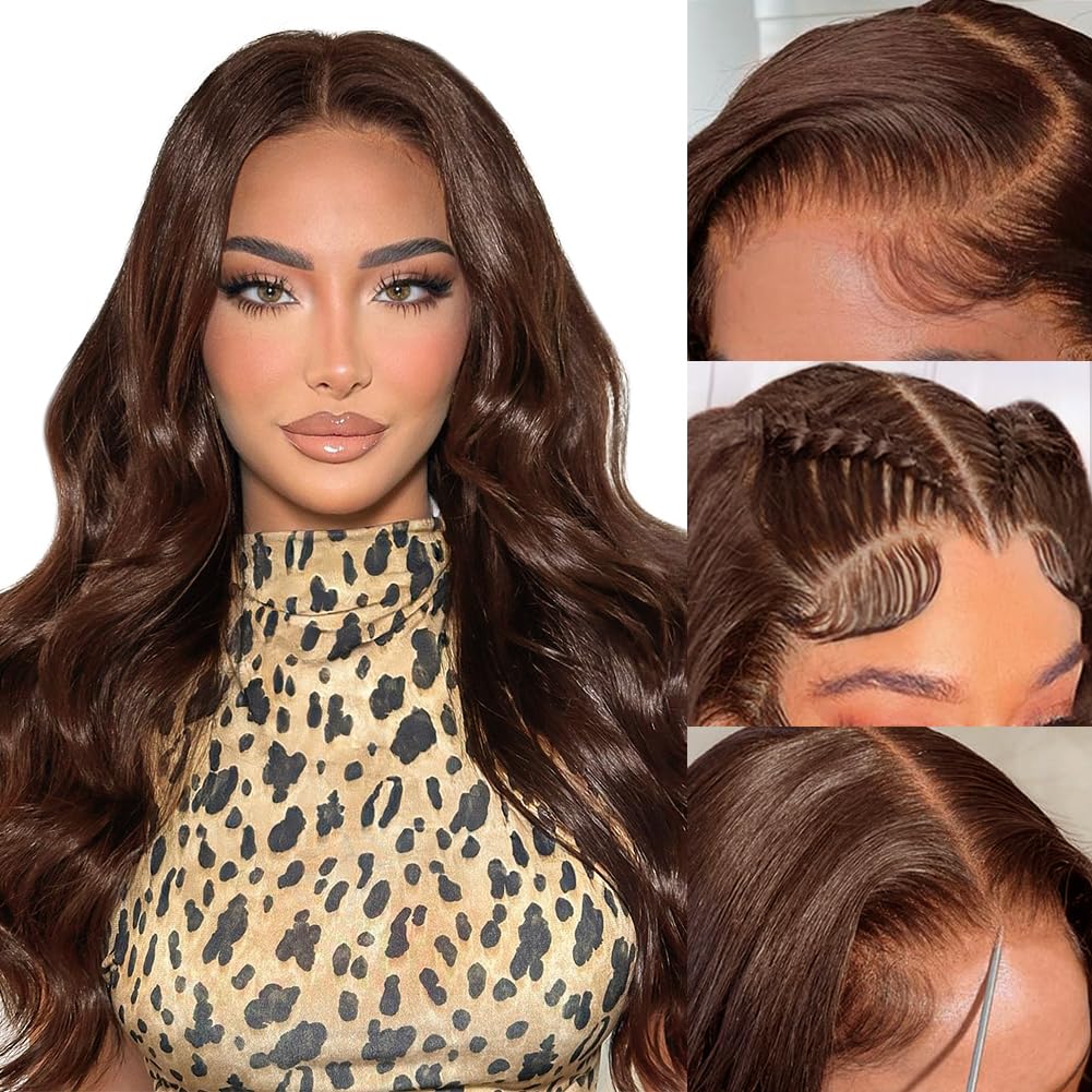 Chocolate Charm Human Hair Wig 24 Inch