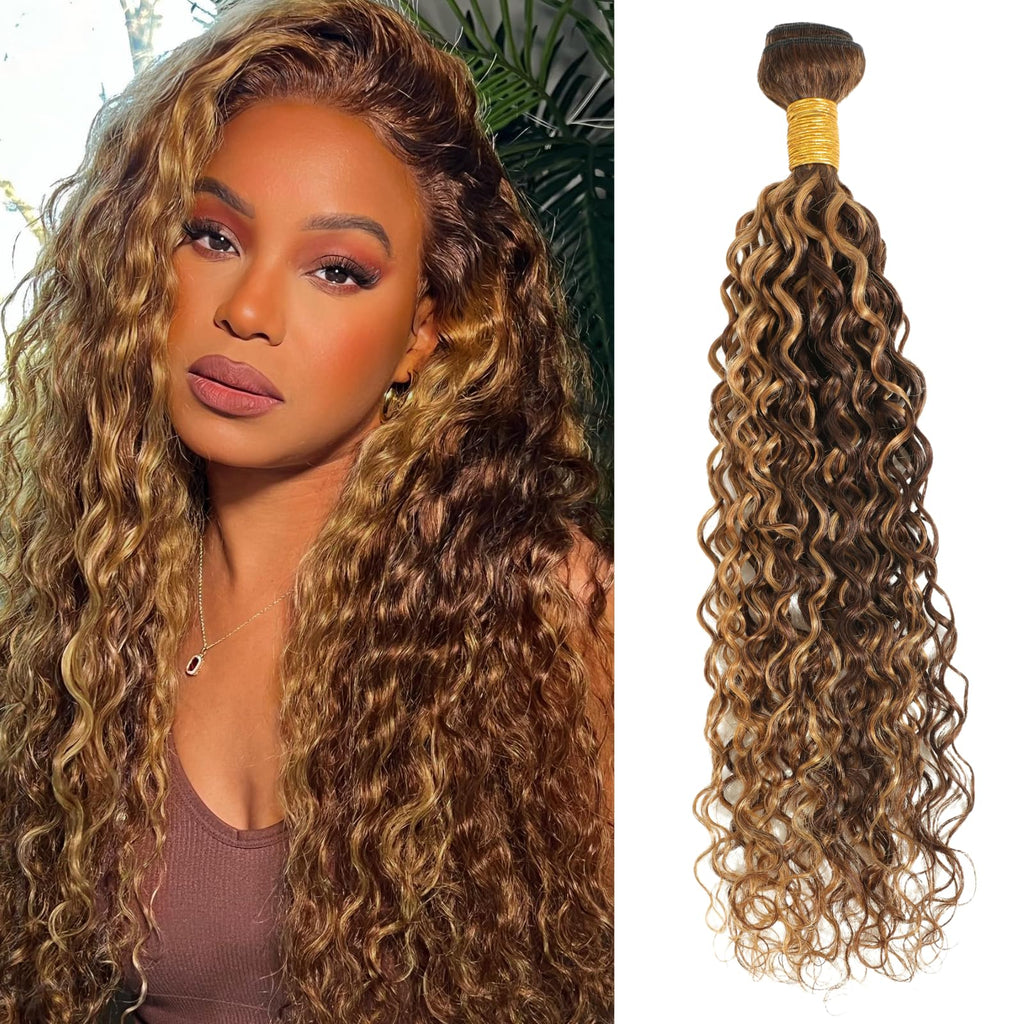 Honey Blonde Highlight Water Wave 22 Inch P4/27