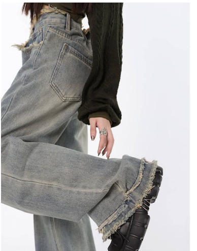 American Chic High-Waist Straight Jeans