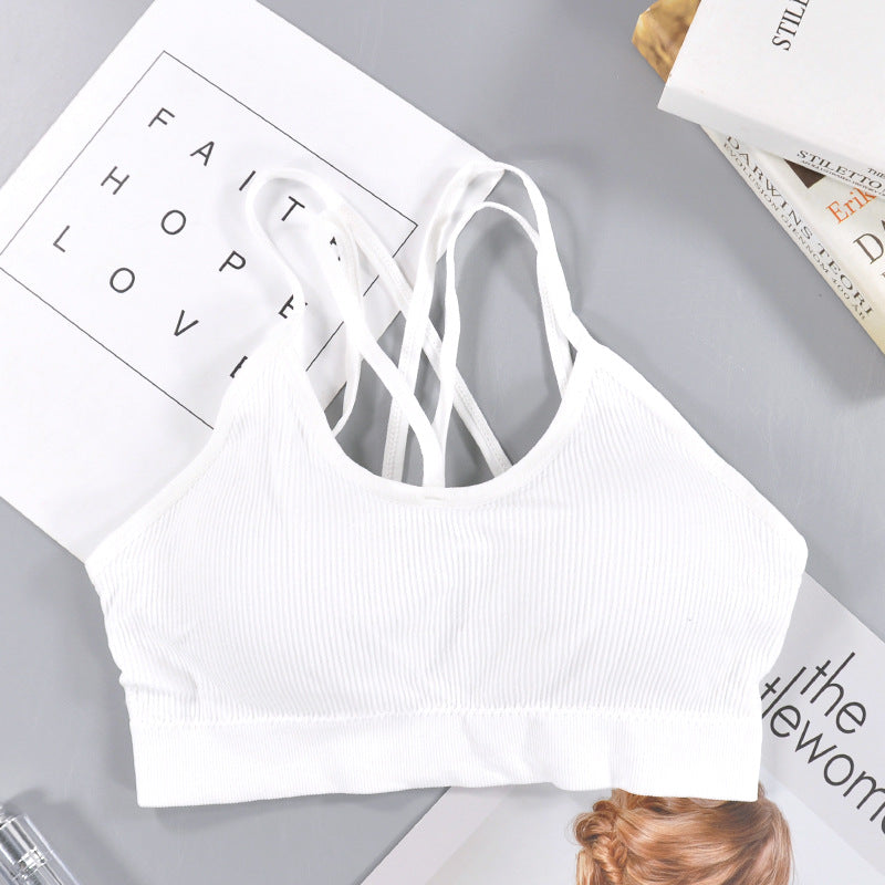 Thin Strap Cross Back Bra